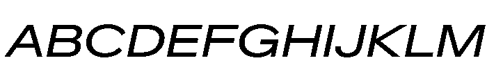 CrystalVAR ExpandedItalic Instance Font UPPERCASE