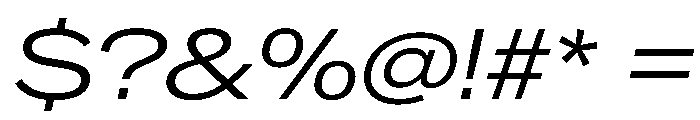 CrystalVAR ExpandedLightItalic Instance Font OTHER CHARS