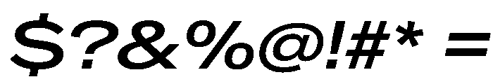CrystalVAR ExpandedMediumItalic Instance Font OTHER CHARS