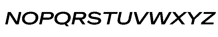 CrystalVAR ExpandedMediumItalic Instance Font UPPERCASE