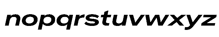 CrystalVAR ExpandedSemiBoldItalic Instance Font LOWERCASE