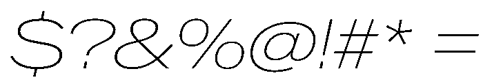CrystalVAR ExpandedThinItalic Instance Font OTHER CHARS