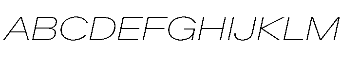 CrystalVAR ExpandedThinItalic Instance Font UPPERCASE
