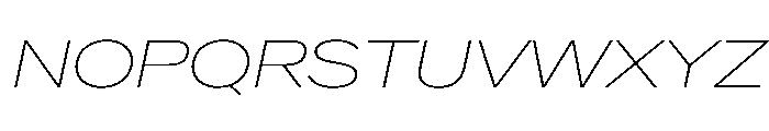 CrystalVAR ExpandedThinItalic Instance Font UPPERCASE