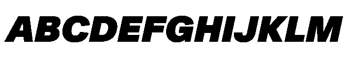 CrystalVAR ExtraBlackItalic Instance Font UPPERCASE