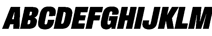 CrystalVAR ExtraCondensedBlackItalic Instance Font UPPERCASE