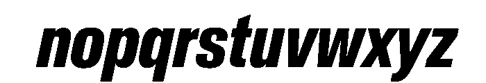 CrystalVAR ExtraCondensedBoldItalic Instance 3af1449d Font LOWERCASE