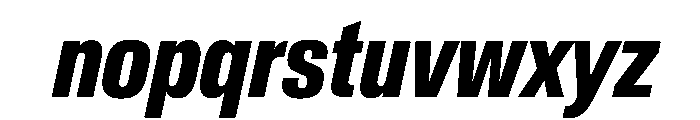 CrystalVAR ExtraCondensedBoldItalic Instance Font LOWERCASE