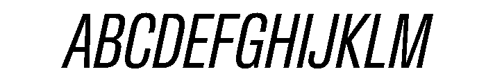 CrystalVAR ExtraCondensedBookItalic Instance Font UPPERCASE