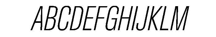 CrystalVAR ExtraCondensedExtraLightItalic Instance 73534eb3 Font UPPERCASE