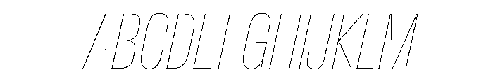 CrystalVAR ExtraCondensedHairlineItalic Instance 735f3f5a Font UPPERCASE