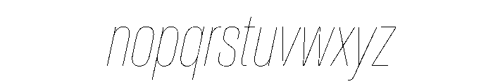 CrystalVAR ExtraCondensedHairlineItalic Instance 735f3f5a Font LOWERCASE