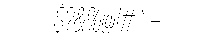 CrystalVAR ExtraCondensedHairlineItalic Instance Font OTHER CHARS