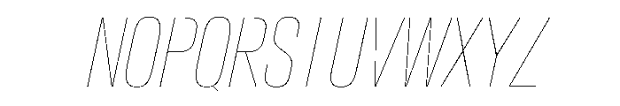 CrystalVAR ExtraCondensedHairlineItalic Instance Font UPPERCASE
