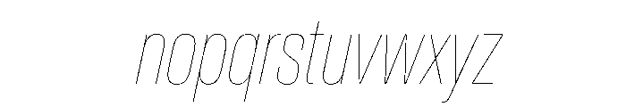 CrystalVAR ExtraCondensedHairlineItalic Instance Font LOWERCASE