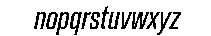 CrystalVAR ExtraCondensedItalic Instance Font LOWERCASE