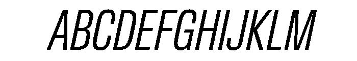 CrystalVAR ExtraCondensedLightItalic Instance 1e1445e4 Font UPPERCASE