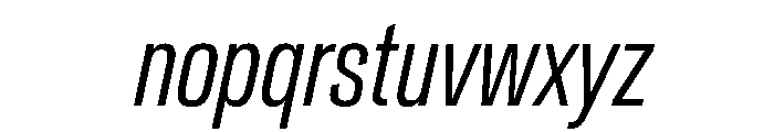 CrystalVAR ExtraCondensedLightItalic Instance 1e1445e4 Font LOWERCASE