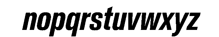 CrystalVAR ExtraCondensedSemiBoldItalic Instance Font LOWERCASE
