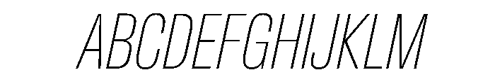 CrystalVAR ExtraCondensedThinItalic Instance 5a6f58e4 Font UPPERCASE