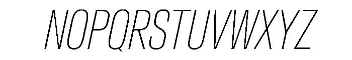CrystalVAR ExtraCondensedThinItalic Instance 5a6f58e4 Font UPPERCASE