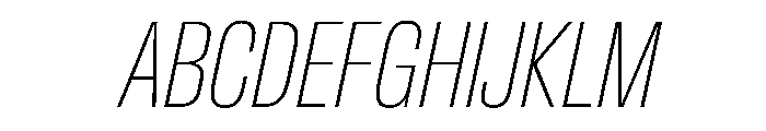 CrystalVAR ExtraCondensedThinItalic Instance Font UPPERCASE