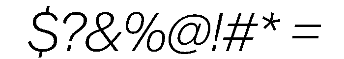 CrystalVAR ExtraLightItalic Instance Font OTHER CHARS