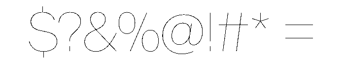 CrystalVAR Hairline Instance Font OTHER CHARS