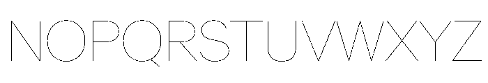 CrystalVAR Hairline Instance Font UPPERCASE