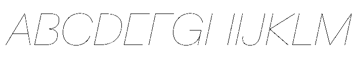 CrystalVAR HairlineItalic Instance F0267f57 Font UPPERCASE