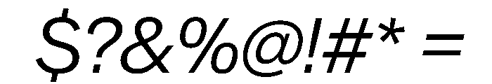 CrystalVAR LightItalic Instance Font OTHER CHARS