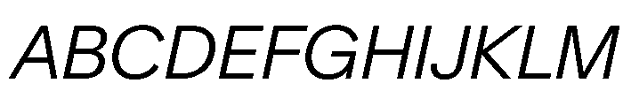 CrystalVAR LightItalic Instance Font UPPERCASE