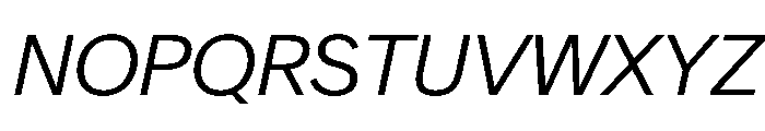 CrystalVAR LightItalic Instance Font UPPERCASE