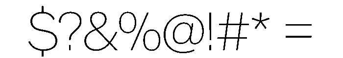 CrystalVAR Thin Instance Font OTHER CHARS