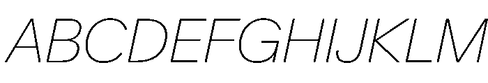 CrystalVAR ThinItalic Instance 9a6990be Font UPPERCASE