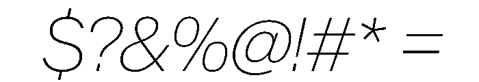 CrystalVAR ThinItalic Instance Font OTHER CHARS