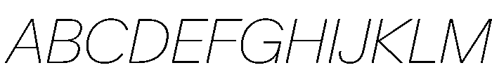 CrystalVAR ThinItalic Instance Font UPPERCASE