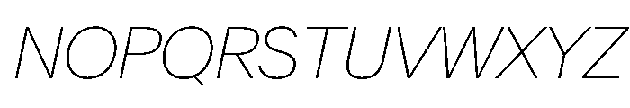 CrystalVAR ThinItalic Instance Font UPPERCASE