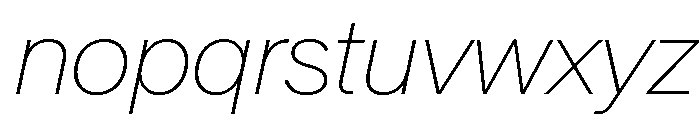 CrystalVAR ThinItalic Instance Font LOWERCASE