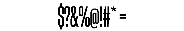 CrystalVAR UltraCondensed Instance Font OTHER CHARS