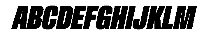 CrystalVAR UltraCondensedBlackItalic Instance Font UPPERCASE