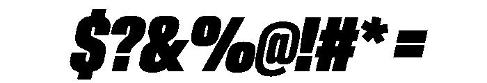 CrystalVAR UltraCondensedExtraBlackItalic Instance Font OTHER CHARS