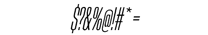 CrystalVAR UltraCondensedExtraLightItalic Instance Font OTHER CHARS