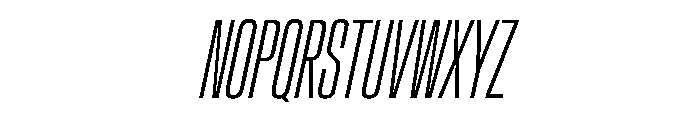 CrystalVAR UltraCondensedExtraLightItalic Instance Font UPPERCASE