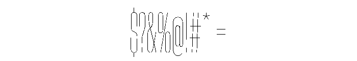 CrystalVAR UltraCondensedHairline Instance Font OTHER CHARS