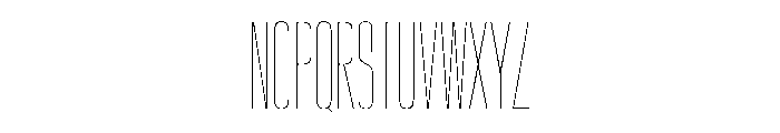 CrystalVAR UltraCondensedHairline Instance Font UPPERCASE