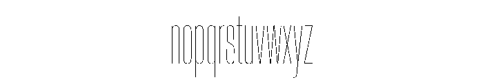 CrystalVAR UltraCondensedHairline Instance Font LOWERCASE