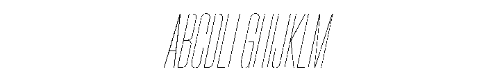CrystalVAR UltraCondensedHairlineItalic Instance 0c485592 Font UPPERCASE