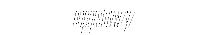 CrystalVAR UltraCondensedHairlineItalic Instance 0c485592 Font LOWERCASE