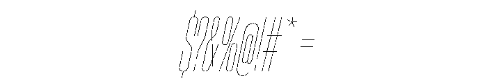 CrystalVAR UltraCondensedHairlineItalic Instance Font OTHER CHARS